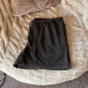 Dark grey drawstring shorts